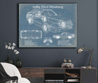 Cutler West 1989 Ford Mustang Vintage Blueprint Auto Print