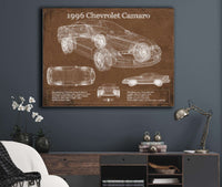 Cutler West 1996 Chevrolet Camaro Vintage Blueprint Auto Print