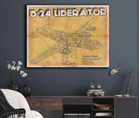 Cutler West Vintage B-24 Liberator Bomber Military Print
