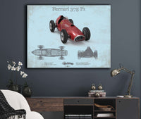 Cutler West Ferrari 375 Formula One Blueprint Vintage Auto Print