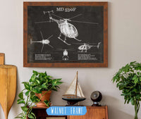 Cutler West MD 530F Helicopter Vintage Aviation Blueprint Print