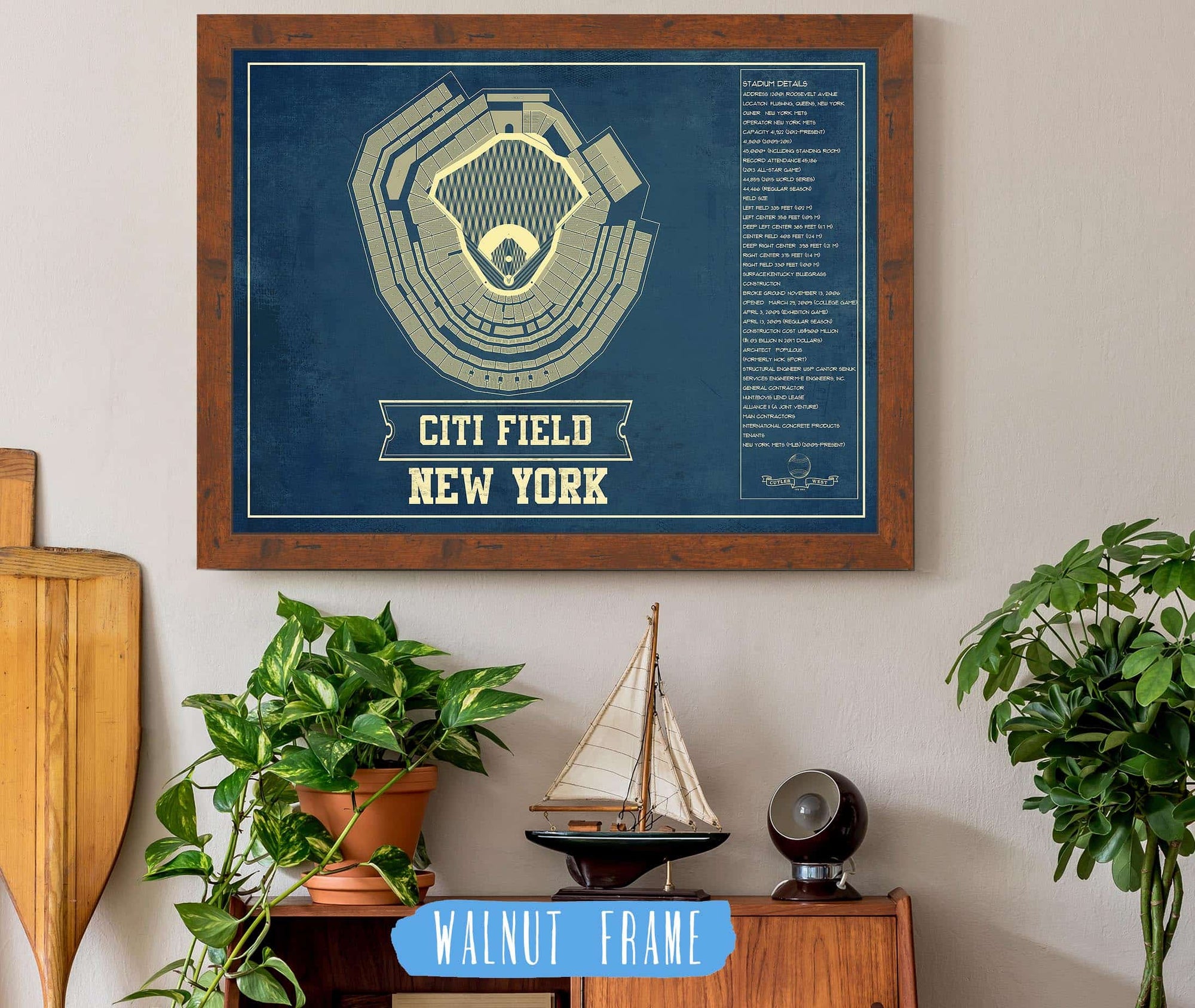 New York Mets - Vintage MLB Baseball Poster - Sports Memorabilia Fan Art 11x14 M
