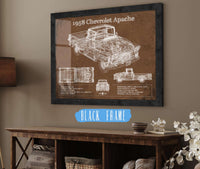 Cutler West 1958 Chevrolet Apache Vintage Blueprint Auto Print