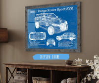 Cutler West 2017 Land Rover Range Rover Sport SVR Vintage Blueprint Auto Print