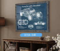 Cutler West Porsche Boxster (Type 986) Blueprint Vintage Auto Print