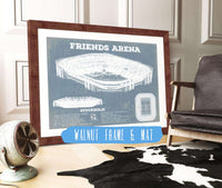 Cutler West Friends Arena (Nationalarenan) Blueprint Vintage Soccer Print