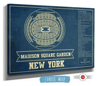 Cutler West New York Knicks - Madison Square Garden Vintage Blueprint NBA Basketball NBA Print