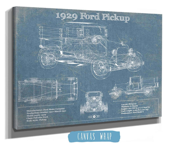 Cutler West 1929 Ford Model A Pickup Vintage Blueprint Auto Print