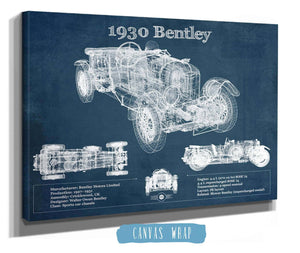 Cutler West 1930 Bentley Vintage Blueprint Auto Print