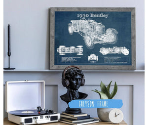 Cutler West 1930 Bentley Vintage Blueprint Auto Print