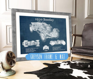 Cutler West 1930 Bentley Vintage Blueprint Auto Print