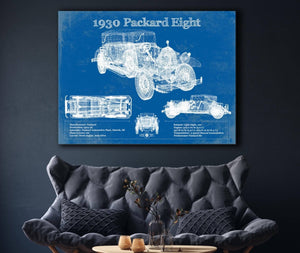 Cutler West 1930 Packard Eight Vintage Blueprint Auto Print