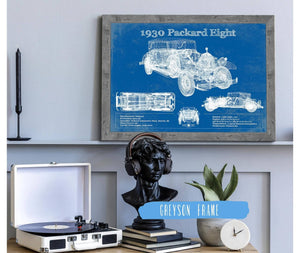 Cutler West 1930 Packard Eight Vintage Blueprint Auto Print
