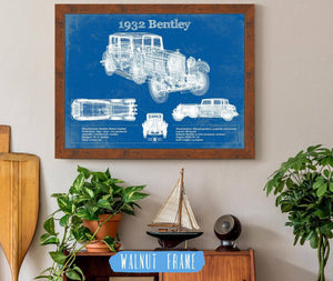 Cutler West 1932 Bentley Vintage Blueprint Auto Print