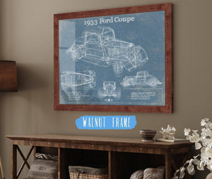 Cutler West 1933 Ford Coupe Vintage Blueprint Auto Print
