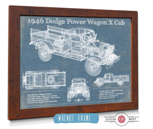 Cutler West 1946 Dodge Power Wagon X Cab Vintage Blueprint Auto Print