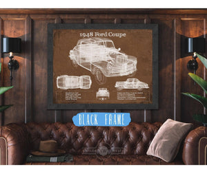 Cutler West 1948 Ford Coupe Vintage Blueprint Auto Print