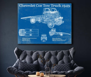 Cutler West 1949 Chevrolet 5100 Coe Tow Vintage Blueprint Auto Print