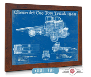 Cutler West 1949 Chevrolet 5100 Coe Tow Vintage Blueprint Auto Print