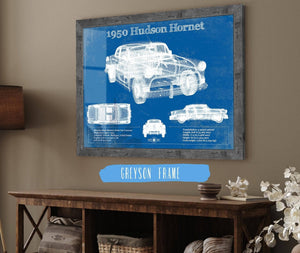 Cutler West 1950 Hudson Hornet Vintage Blueprint Auto Print