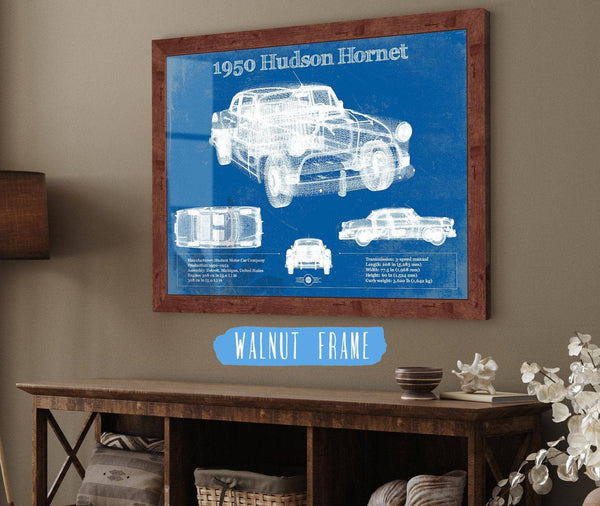Cutler West 1950 Hudson Hornet Vintage Blueprint Auto Print