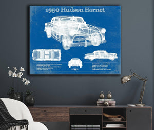 Cutler West 1950 Hudson Hornet Vintage Blueprint Auto Print