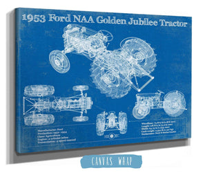 Cutler West 1953 Ford NAA Golden Jubilee Blueprint Vintage Tractor Patent Print