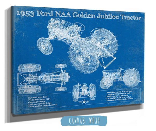 Cutler West 1953 Ford NAA Golden Jubilee Blueprint Vintage Tractor Patent Print