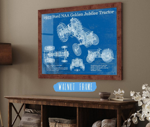 Cutler West 1953 Ford NAA Golden Jubilee Blueprint Vintage Tractor Patent Print