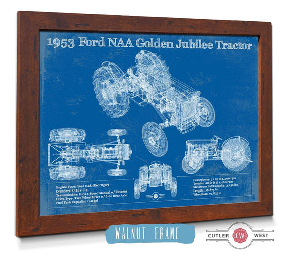 Cutler West 1953 Ford NAA Golden Jubilee Blueprint Vintage Tractor Patent Print