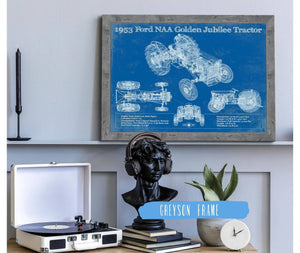 Cutler West 1953 Ford NAA Golden Jubilee Blueprint Vintage Tractor Patent Print
