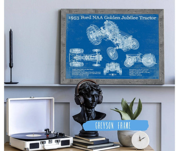 Cutler West 1953 Ford NAA Golden Jubilee Blueprint Vintage Tractor Patent Print