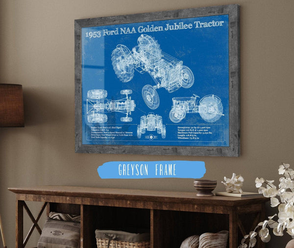 Cutler West 1953 Ford NAA Golden Jubilee Blueprint Vintage Tractor Patent Print