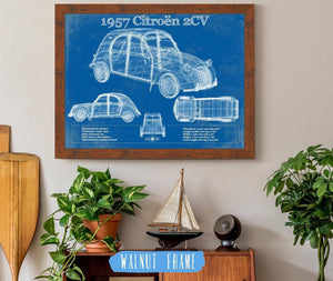 Cutler West 1957 Citroen 2Cv Vintage Blueprint Auto Print
