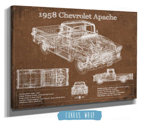 Cutler West 1958 Chevrolet Apache Vintage Blueprint Auto Print