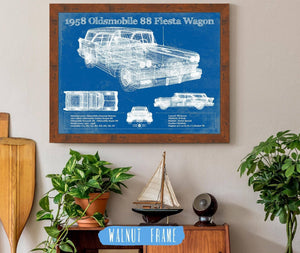 Cutler West 1958 Oldsmobile 88 Fiesta Wagon Vintage Blueprint Auto Print