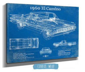 Cutler West 1960 Chevrolet El Camino Vintage Blueprint Auto Print