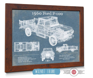 Cutler West 1960 Ford F-100 Blueprint Vintage Auto Print