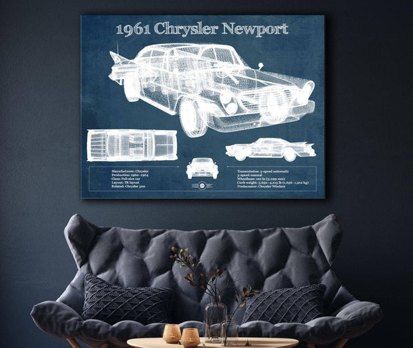 Cutler West 1961 Chrysler Newport Vintage Blueprint Auto Print