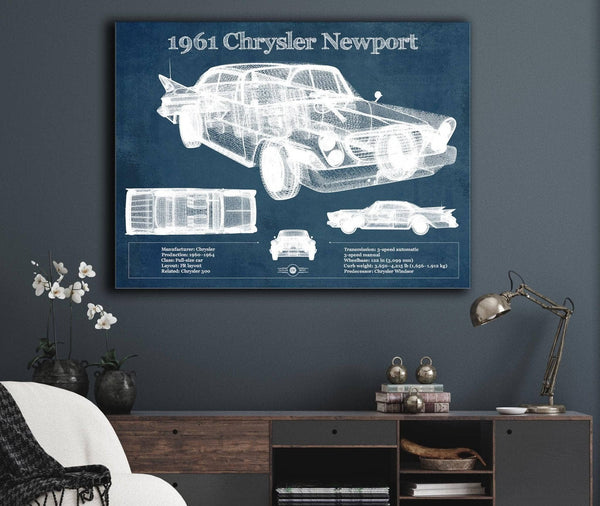 Cutler West 1961 Chrysler Newport Vintage Blueprint Auto Print