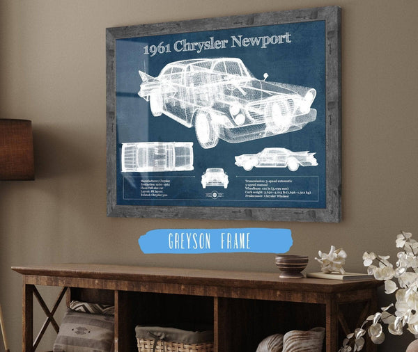 Cutler West 1961 Chrysler Newport Vintage Blueprint Auto Print