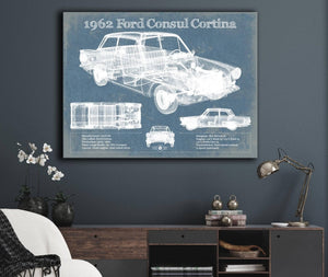 Cutler West 1962 Ford Consul Cortina Mark I Original Blueprint Art