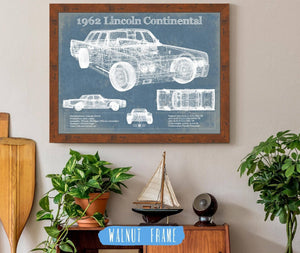 Cutler West 1962 Lincoln Continental Sedan Vintage Blueprint Auto Print