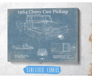 Cutler West 1964 Chevrolet C20 Pickup Vintage Blueprint Auto Print