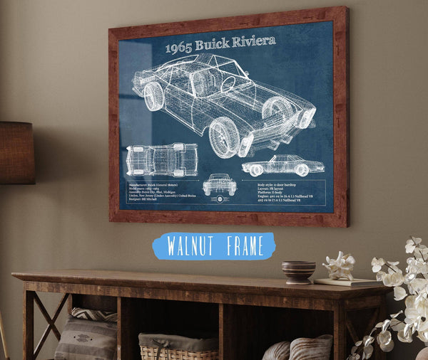 Cutler West 1965 Buick Riviera Vintage Blueprint Auto Print