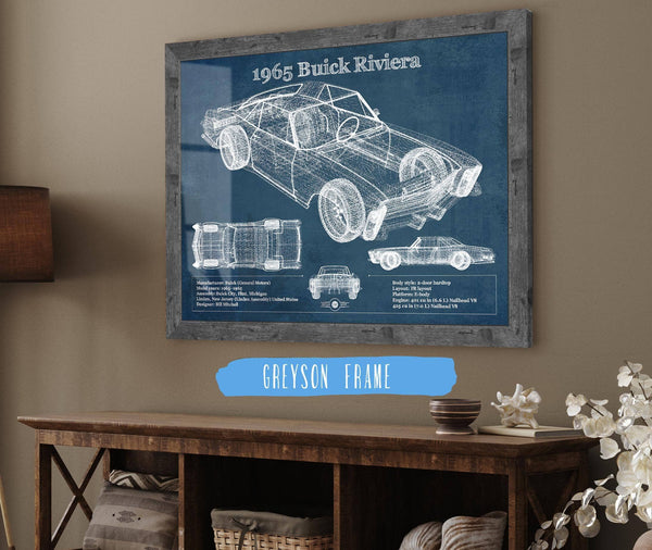 Cutler West 1965 Buick Riviera Vintage Blueprint Auto Print