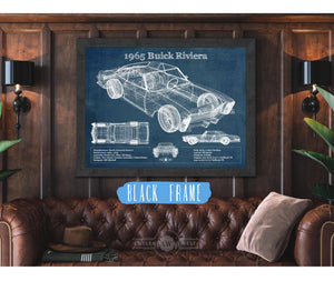 Cutler West 1965 Buick Riviera Vintage Blueprint Auto Print