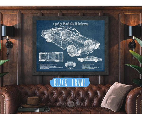 Cutler West 1965 Buick Riviera Vintage Blueprint Auto Print
