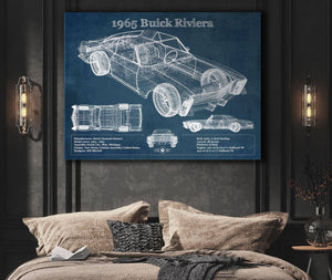 Cutler West 1965 Buick Riviera Vintage Blueprint Auto Print