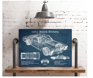 Cutler West 1965 Buick Riviera Vintage Blueprint Auto Print